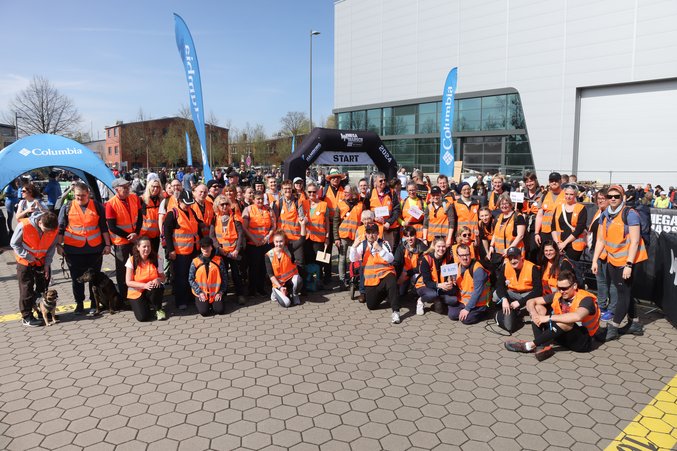 Das Team des Rauhen Hauses vorm Start beim Megamarsch