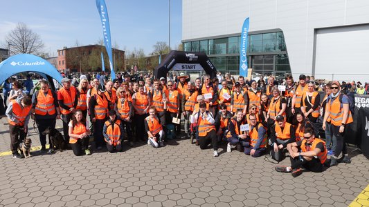 Das Team des Rauhen Hauses vorm Start beim Megamarsch