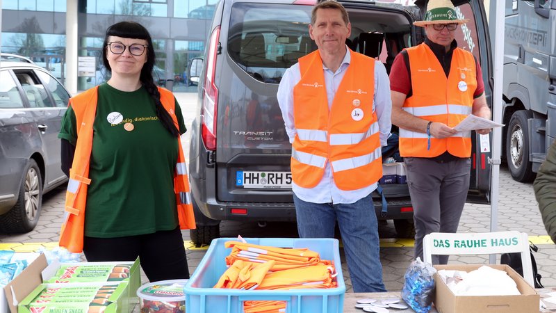 Stand des Rauhen Hauses beim Megamarsch