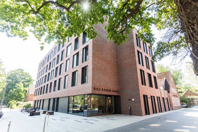 Außenansicht des neuen Wohnhauses Alte Bäckerei auf dem Stiftungsgelände