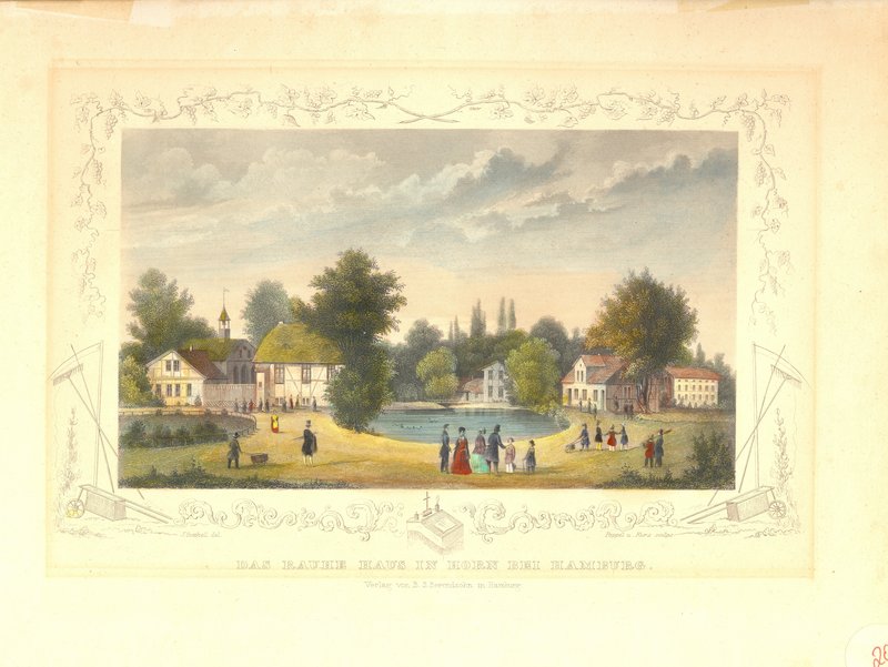 Das Gelände des Rauhen Hauses 1842 Das Gelände des Rauhen Hauses 1842